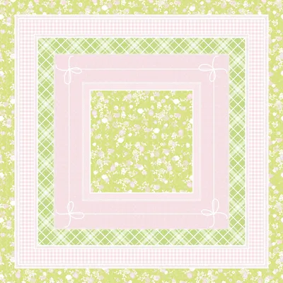 Produktbild von Airlaid Tischdecke Hermine in Rosa-Lime, 80 x 80 cm, 20 Stück - Mank - Mitteldecke Ornamente