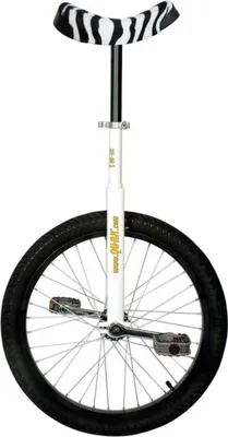 Produktbild von Qu-Ax Einrad "Luxus" Zebra, 20 Zoll (ø 51 cm), 36 Speichen, Rahmen Weiß