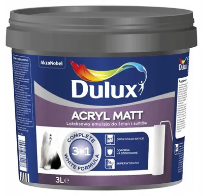 Produktbild von Latexfarbe Wand & Decke Innen, Acryl, Tiefmatt Schneeweiß, hohe Deckkraft, 3 L