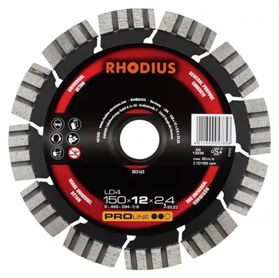 Image de Rhodius 303162 Diamond cutting disc 150 mm 1 pc(s) Natural stone