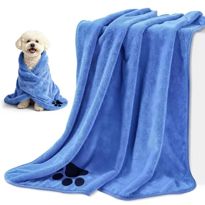 Produktbild von Hundehandtuch Extra Saugfähig 2 Stück 75 x 35 cm Blau S
