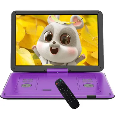 Produktbild von 17,5" Tragbarer DVD-Player mit 15,6" HD-Schwenkbildschirm ideal fürs Auto Memory-Playback-Funktion und 4-6 Stunden Akkulaufzeit Kein Blu-ray-Support