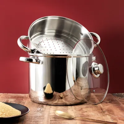 Image de Couscoussier Metal Avec Couvercle Induction 8l