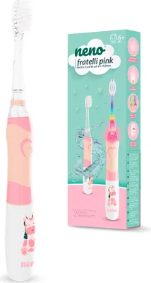 A product shot of an electric toothbrush and its packaging.
