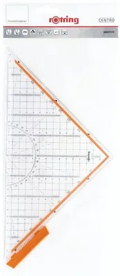 Produktbild von Zeichendreieck Kunststoff 30cm transparent Packung mit 6 Stück