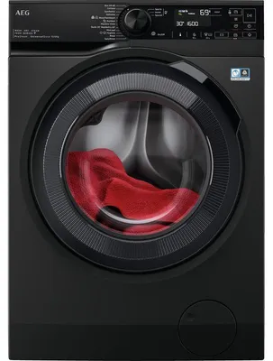 Produktbild von AEG LWR73166OE, Frontlader, Freistehend, Schwarz, Links, Schwarz, Schwarz