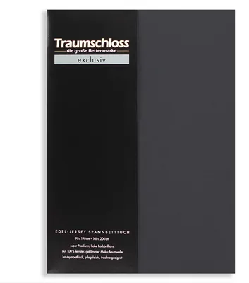 Produktbild von Traumschloss Exclusiv Edel-Jersey Spannbettlaken 90-100 x 200 cm anthrazit 150g/m², 100% gekämmte Mako Baumwolle