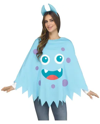 Produktbild von Monster Poncho in Blau als Halloween Kostüm