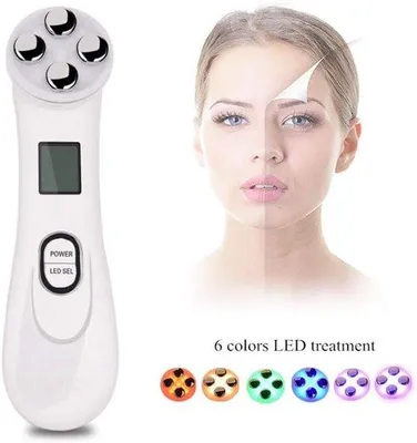 Obrázok produktu pre Prístroj na omladzovanie – EMS mikropulzy – prístroj na tvár – LED svetelná terapia – optimalizácia pleti – lifting a spevnenie – biela farba