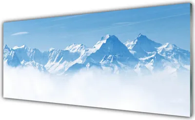 Produktbild von Acrylglasbilder 125x50 Wandbild Druck Gebirge Nebel Landschaft