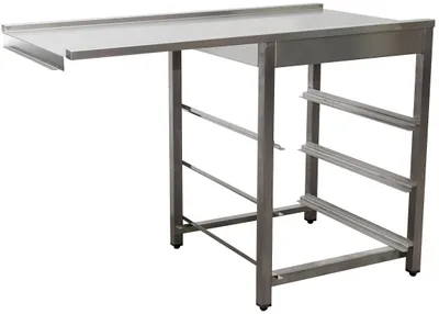 Immagine prodotto di Tavolo scolapiatti Saro sinistro 1200x786x625mm per lavastoviglie a cappa in acciaio inox
