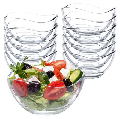 Produktbild von Müsli-Schalen Set von 12 - Glas-Schale 310 ml - Snack-Schale - Salatschale - Dessertschale - Servierschalen - Spülmaschinenfest
