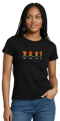 Produktbild von Spreadshirt Pumuckl Aus Verschiedenen Blickwinkeln Frauen T-Shirt, L, Schwarz