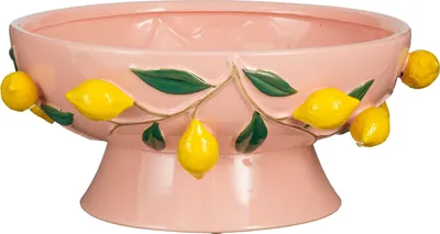 Image de Mica Decorations Bol Melika - 39x39x16 cm - Céramique - Rose clair