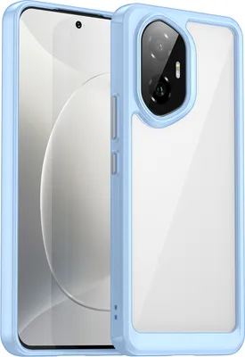 Produktbild von Schutzhülle für Honor 300 Klar Rückseite Stoßfeste TPU Silikon Bumper Hülle Blau