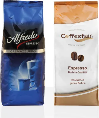Produktbild von Darboven Alfredo Espresso Cremazzurro 6 x 1kg + Coffeefair Espresso 1kg