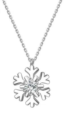 Produktbild von Schneeflocken-Ohrringe und -Kette aus 925er Sterlingsilber