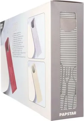 Produktbild von Bestecktaschen 23,5 cm x 7,3 cm grau inklusive farbiger Bistro Serviette