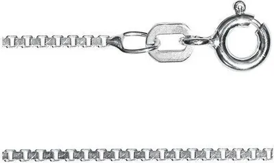 Produktbild von Kette Venezia vierkant 1,20 mm 925/- Silber rhodiniert 36 cm