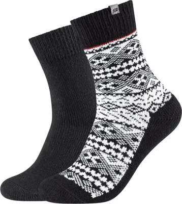 Produktbild von Skechers 2PPK Men Casual Fashion Jacquard Socks SK41049-9999, Socken, Herren, Schwarz