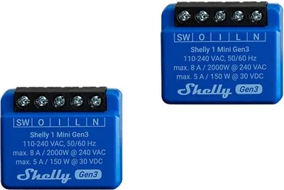 Immagine prodotto di Set di 2 controller Wifi/Bluetooth Shelly 1 Mini Gen3
