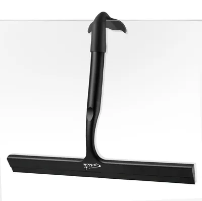 Immagine prodotto di Spazzola per doccia in silicone, nera, da 25 cm, con gancio rimovibile