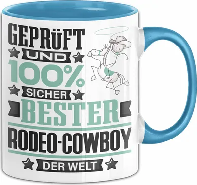 Produktbild von Rodeo-Cowboy Geschenk Lustiger Spruch für Rodeo-Cowboy Geschenkidee Bester Rodeo-Cowboy Der Welt (Blau)