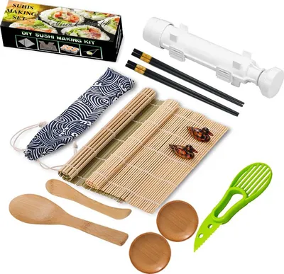 Produktbild von Komplettes großes Sushi-Set mit Essstäbchen für zwei