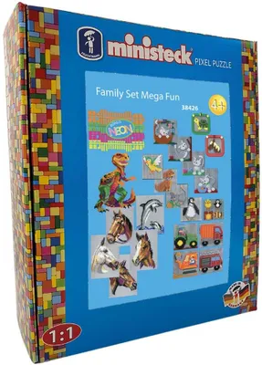 Immagine prodotto di Ministeck Mosaic Family Set Mega Fun - Scatola XXL - 4000 pezzi