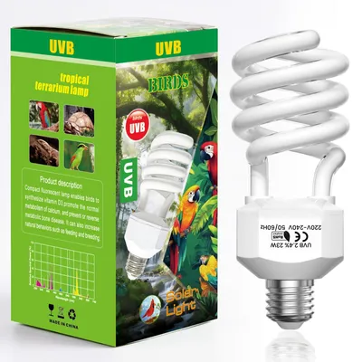Produktbild von GlowUp 23W UVB 2,4% Vogellampe, UVB Lampe E27 für Vögel Papageien
