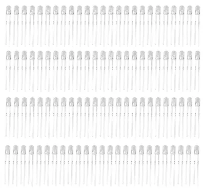 Obrázok produktu pre 100 kusov LED diódy, 3 mm, 8 farieb, svietiaca farebná lampa, elektronická súprava, 3 V, biela