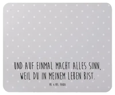 Produktbild von Mr. & Mrs. Panda Mauspad Otter Kind - Grau Pastell - Geschenk, Geburt, Mutter, mousematte, Mouse Pad, computermatte, Mama, laptop mousepad, Baby, Familie