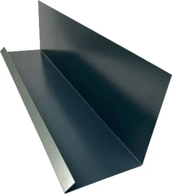 Produktbild von Wandanschlussblech 2 m lang Alu Anthrazit RAL 7016 Zuschnitt 25 cm - Siehe Skizze