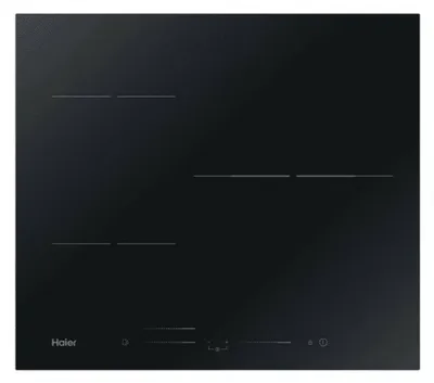 Produktbild von Haier Series 2 HAIDSJ63MC, Schwarz, Integriert, 59 cm, Zonen-Induktionskochfeld, Glaskeramik, 3 Zone(n)