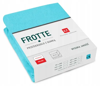Obrázek produktu pro Bavlněné prostěradlo s gumou, silné, tyrkysové