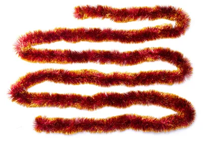Produktbild von Girlande Lametta Doxa Rot-Gold Ø 70 mm x 6 m