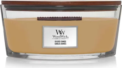 Zdjęcie produktu dla WoodWick Gilded Sands, Elipsa, Beżowy, Bursztyn, Fig wood, Drewniany, 40 h, 1 szt.