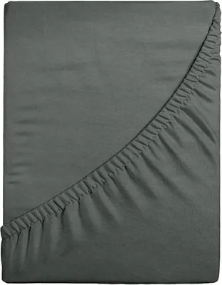 Produktbild von Softimi | Spannbettlaken 140x200 cm - Grafit - 100% Baumwolle - Hochwertig und hypoallergen