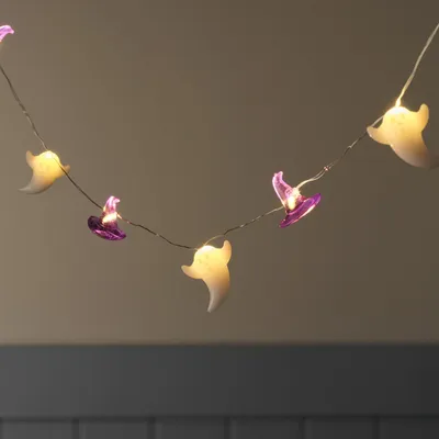 Lichterkette Spuk & Hexenhüte, 20 LEDs, Timer, 1,65 m