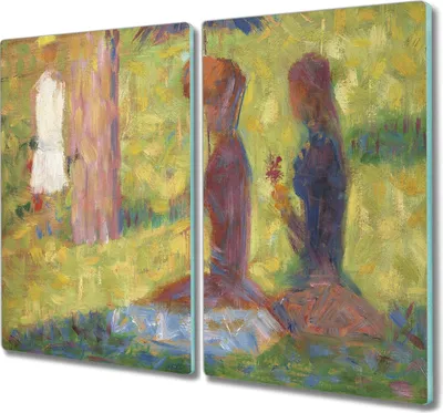 Produktbild von Coloray Kochplattenabdeckung Herdabdeckplatte 2x30x52 cm Hackbrett Schneidebrett Küchenbrett - Zeichen der Natur