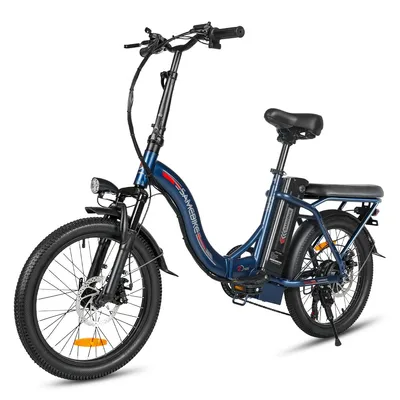 Produktbild von CY20 Elektrofahrrad für den Stadtverkehr, 20-Zoll-Räder, 36V / 12 Ah, mechanische Scheibenbremsen vorne und hinten, maximale Traglast 150 kg, dunkelb