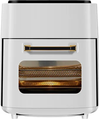 Imagen del producto de Freidora de aire AIORBER de 15 litros, gran capacidad, no requiere aceite adicional, 1400W, ideal para 6-10 personas, color blanco