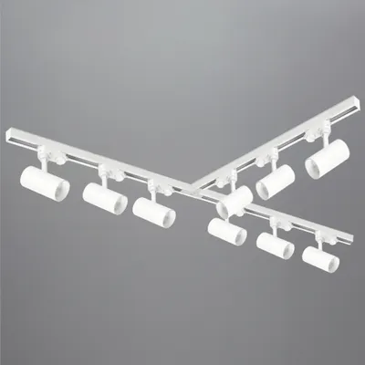 Produktbild von 3-Phasen-Schienen-Set NEXTRACK - Schienensystem Komplett-Set mit 9x GU10 Lampe und 3x 1m Schiene, T-Verbinder, Netzteil, 2x Kappe Weiß
