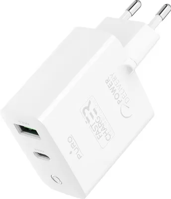 Image de Chargeur USB A + USB C 32W (12+20W) PD Blanc Puro