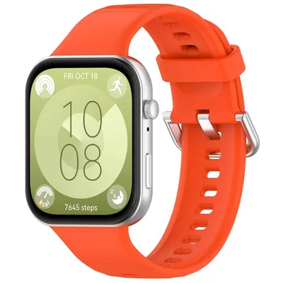 Produktbild von Pasek Bizon Strap Watch Silicone Pro SR do Huawei Watch Fit 3, pomarańczowy