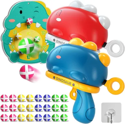 Produktbild von Dinosaur Dartscheibe 24 Stück, Klettbälle, für Kinderpartys
