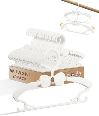 Produktbild von Famanu Kinderkleiderbügel 29-37 cm - Antirutsch und platzsparend (20 Stück)