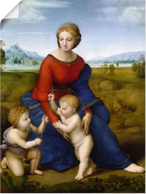 Produktbild von ARTland Poster Die Madonna im Grünen. Größe: 30x40 cm