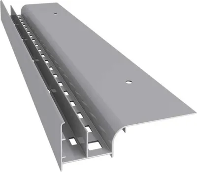 Productafbeelding van Renoplast aluminium dakgootprofiel W20, ventilatiebodem, profiel 200 cm, grijs
