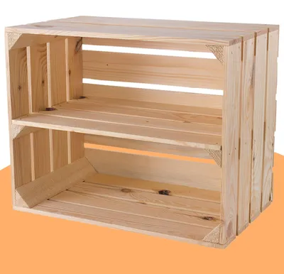 Productafbeelding van Natuurlijke Houten Fruitkist 50x40x30 cm